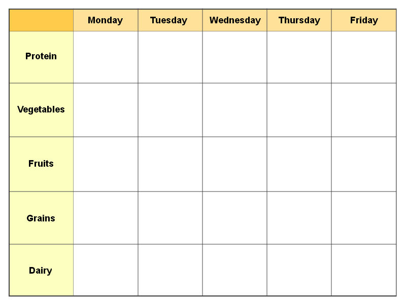 school cafeteria food menu