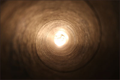 image of focused light at end of tunnel