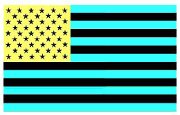 sample of American flag - stare at flag for 30 seconds then look at white paper or white space to see afterimage