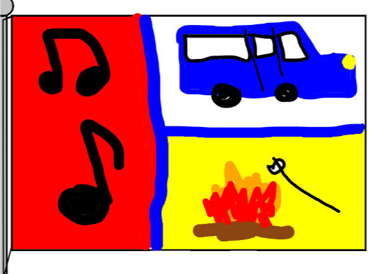 sample student flag design