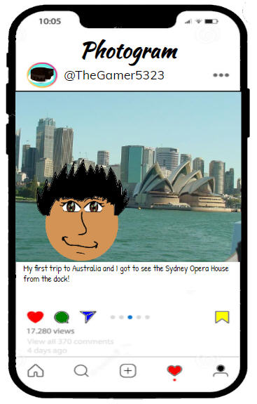 sample student social media post