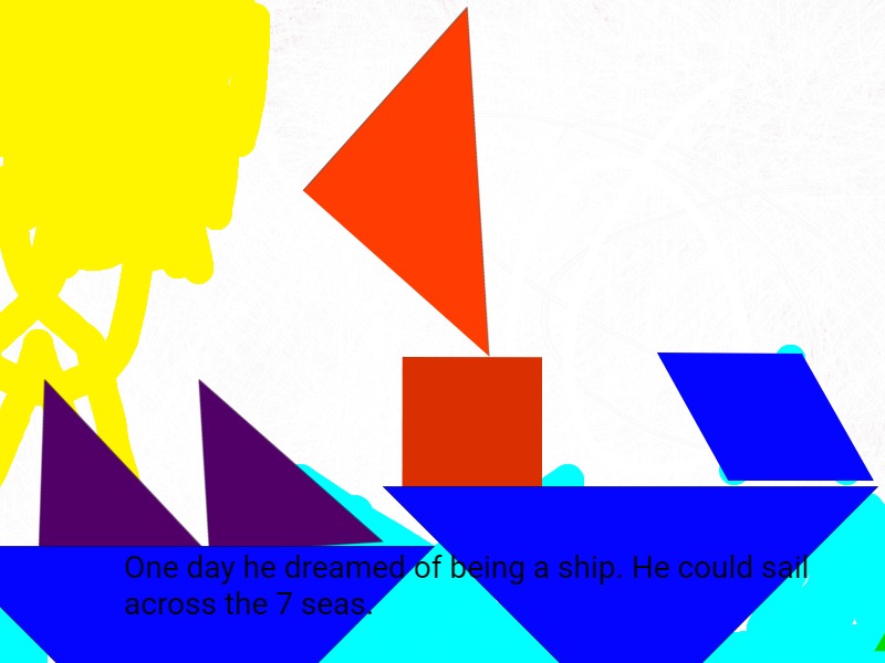 tangram shapes arranged to form boats