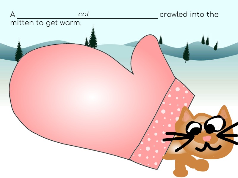 mitten adventure sentence