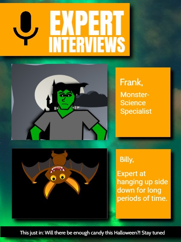 Student sample of a halloween interview