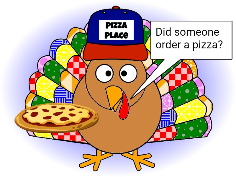 turkey disguise pizza