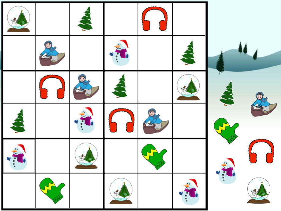 Wixie Template for Winter Sudoku