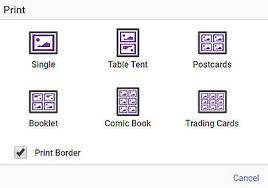 digital printing options like comics and trading cards